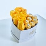 Sweetheart rosas amarillas + bombones Les Fleurs