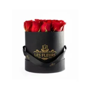 caja bombonera negra Les Fleurs