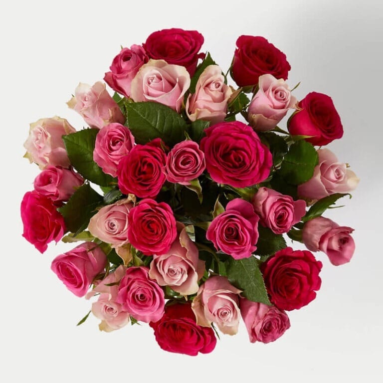 Ramo de abundancia de rosas rosadas - Les Fleurs Madrid